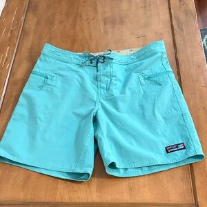 Patagonia Organic Cotton Men's Teal Hybrid Shorts Size 34
